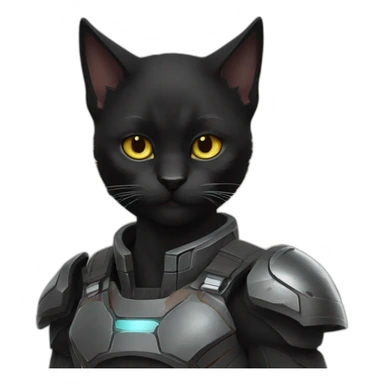 black cat inspiration kratos from Halo master chief sticker