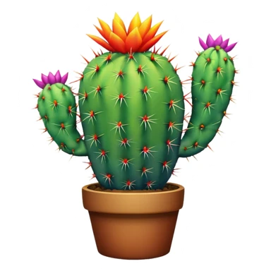 Rainbow cactus sticker
