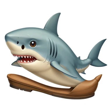 Tiburón con piernas y zapatos  sticker