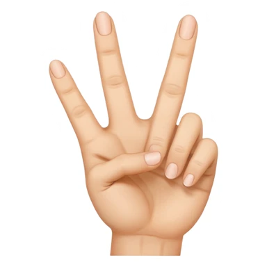A hand that raises its first three fingers  sticker