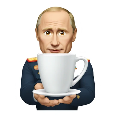 Putin and cup sticker