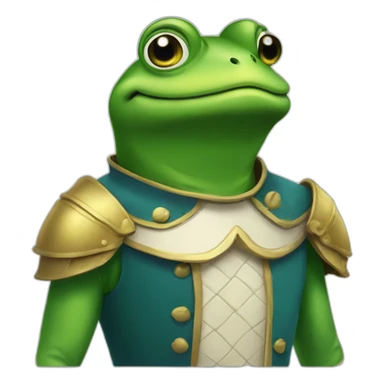 Une grenouille chevalier sticker