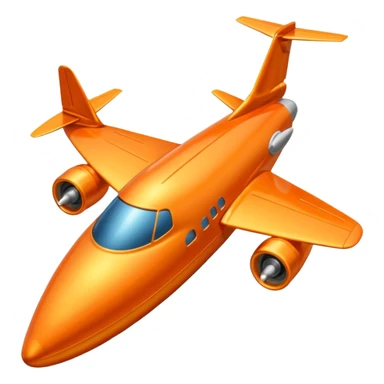 Orange rising plane sticker