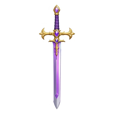 purple aura sword with crown  sticker