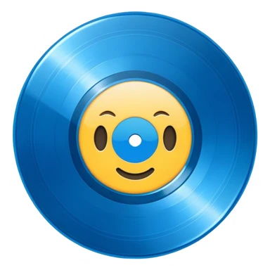  vinyl record blue  sticker