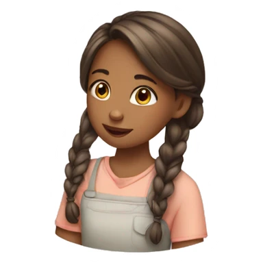 girl giving love to others sticker