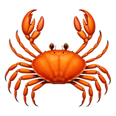 A crab with a total of eight legs sticker
