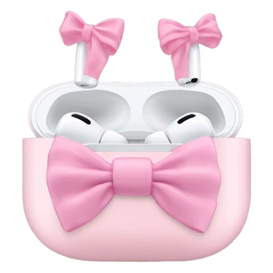 Pink airpods max with bows sticker