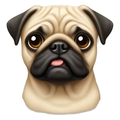 Perro pug acostado sticker
