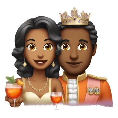 prince and princess drinking aperol sticker