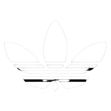 Adidas white stripes on black emoji sticker