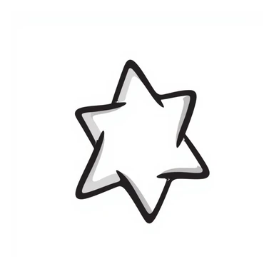 david star emoji doodle style sticker