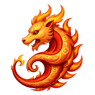 fire elemental tattoo motif sticker