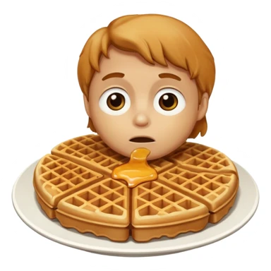 Wojak with waffles sticker