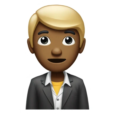 Create a emoji of a person involved in a telephone scam, conveying a sense of deception and manipulation, paying attention to details of facial expressions, clothing, and surroundings. sticker