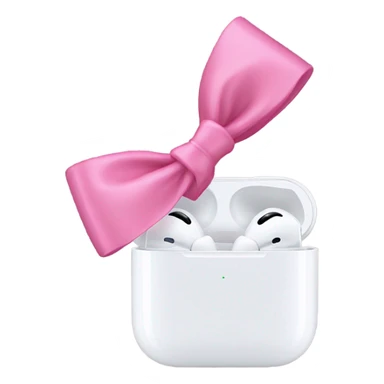 AirPod max with pink bows sticker