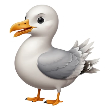 seagull giving a thumbs up and winking sticker