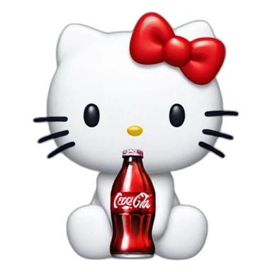Coca cola hello kitty sticker