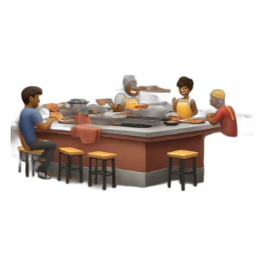 barbecue restaurant sticker