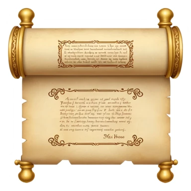 Magical fantasy scroll with a message on it  sticker