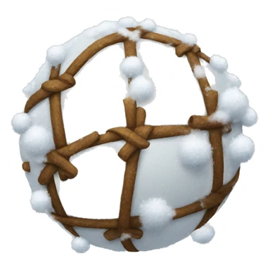 Ball made of snow  sticker