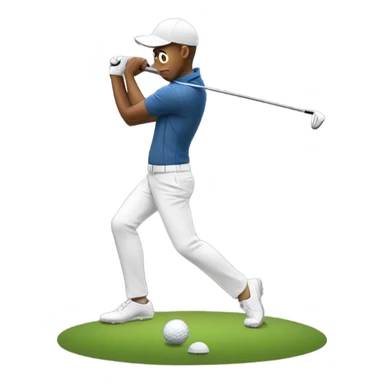 Golfer missing the ball sticker