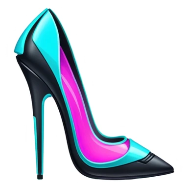 neon cyberpunk style 
stiletto sticker