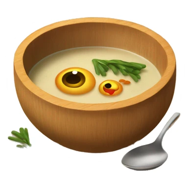 Soup in wood bowl sticker