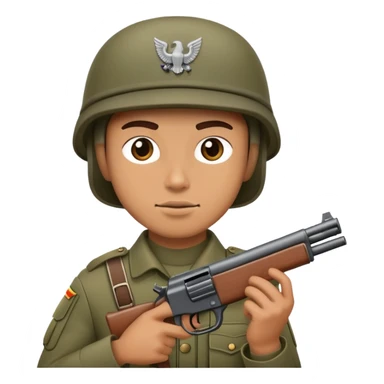 soldier with a gun sticker