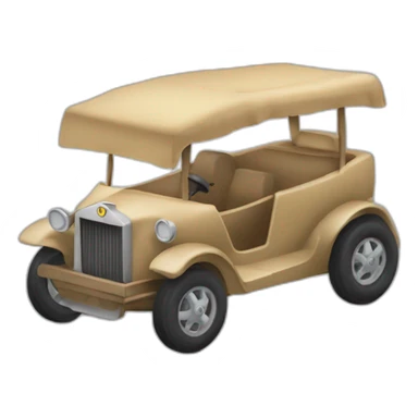 carro de tres ruedas con techo destapado sticker