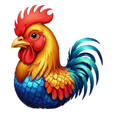 High resolution of A rooster sticker