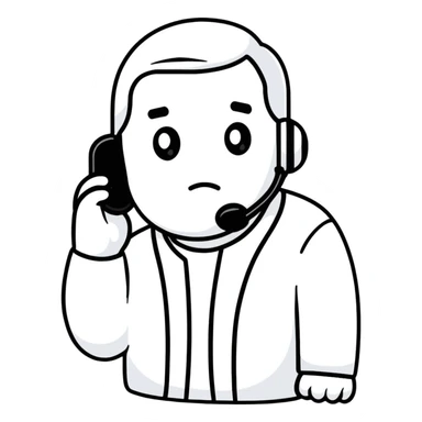 Salesperson shivering while making phone calls, cold call concept sticker