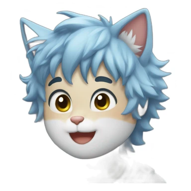 playful catboy sticker
