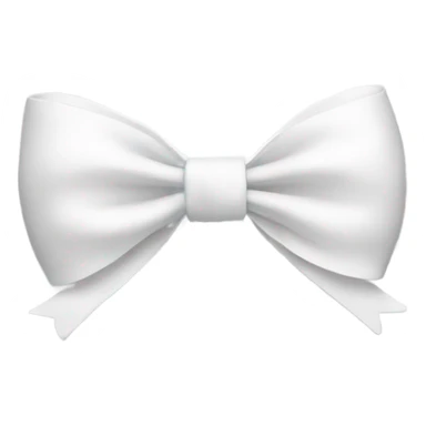 White bow on white bow sticker