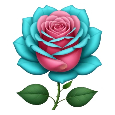 Una rosa de color turquesa sticker