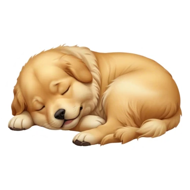 Cinematic Meme-Worthy Chubby Sleeping Golden Retriever Portrait Emoji, Head resting peacefully with a contented smile, showcasing a delightfully chubby build and a luxuriously soft golden coat, eyes shut in a serene nap, Simplified yet hilariously adorable features, highly detailed, glowing with a soft, drowsy light, high shine, relaxed and utterly lovable, stylized with an air of playful laziness, bright and heartwarming, soft glowing outline, capturing the essence of a comically sleepy companion, so meme-worthy it feels like it could instantly become the next viral sensation of adorable slumber! sticker
