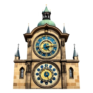 astronomical clock tower prague sticker