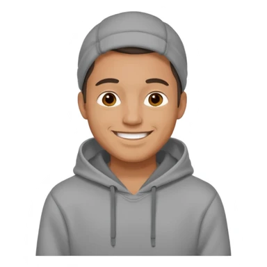 man wearing a hoodie sticker