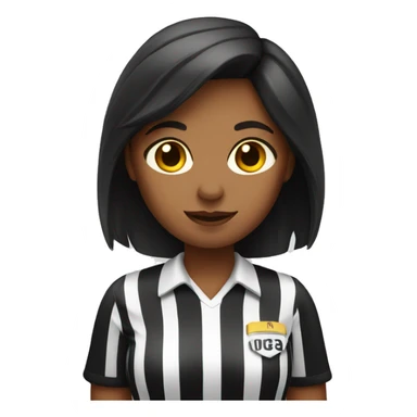 Brown hair girl as referee  sticker