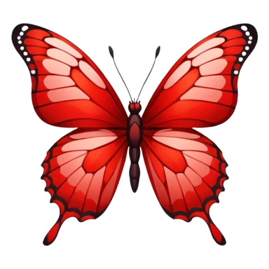Red butterfly shadderd sticker