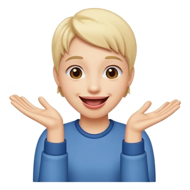 Toung out hands to side sticker