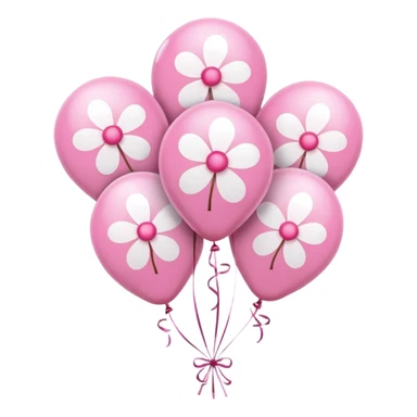 Cherry blossom design baloons colorful sticker