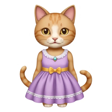 cat wearing a dress
 sticker