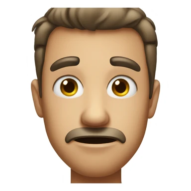 Embarrassed blushing and rolling eyes sticker