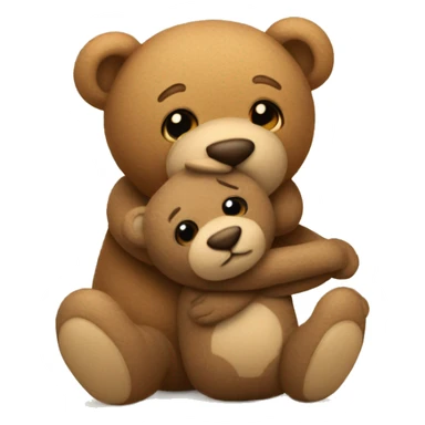 Teddy hugging another teddy sticker