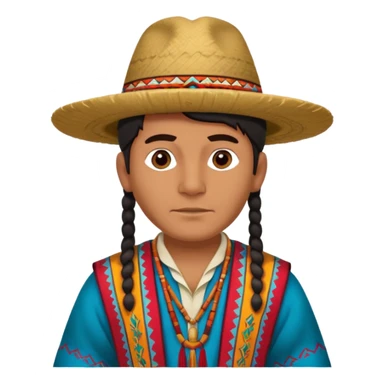 andean man with andean details sticker