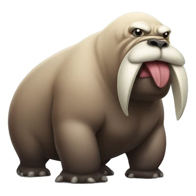 Strong buff angry walrus sticker