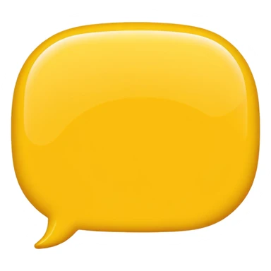empty yellow speech bubble, no text, no face, nothing inside sticker