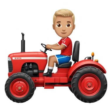 Bayern munich player driving tractor sticker