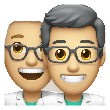 Loira dentista com duas calopsitas  sticker